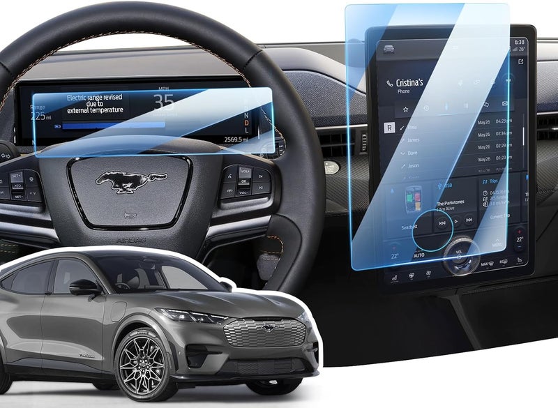 LANGBEAN Screen Protector for Ford Mustang Mach-E 2021-2025/ Ford F-150 Lightning2022-2025/ Ford Expedition 2022-2024, 15.5 Inch Navigation Screen Protector and 10.2 Inch Instrument Display - Image 1